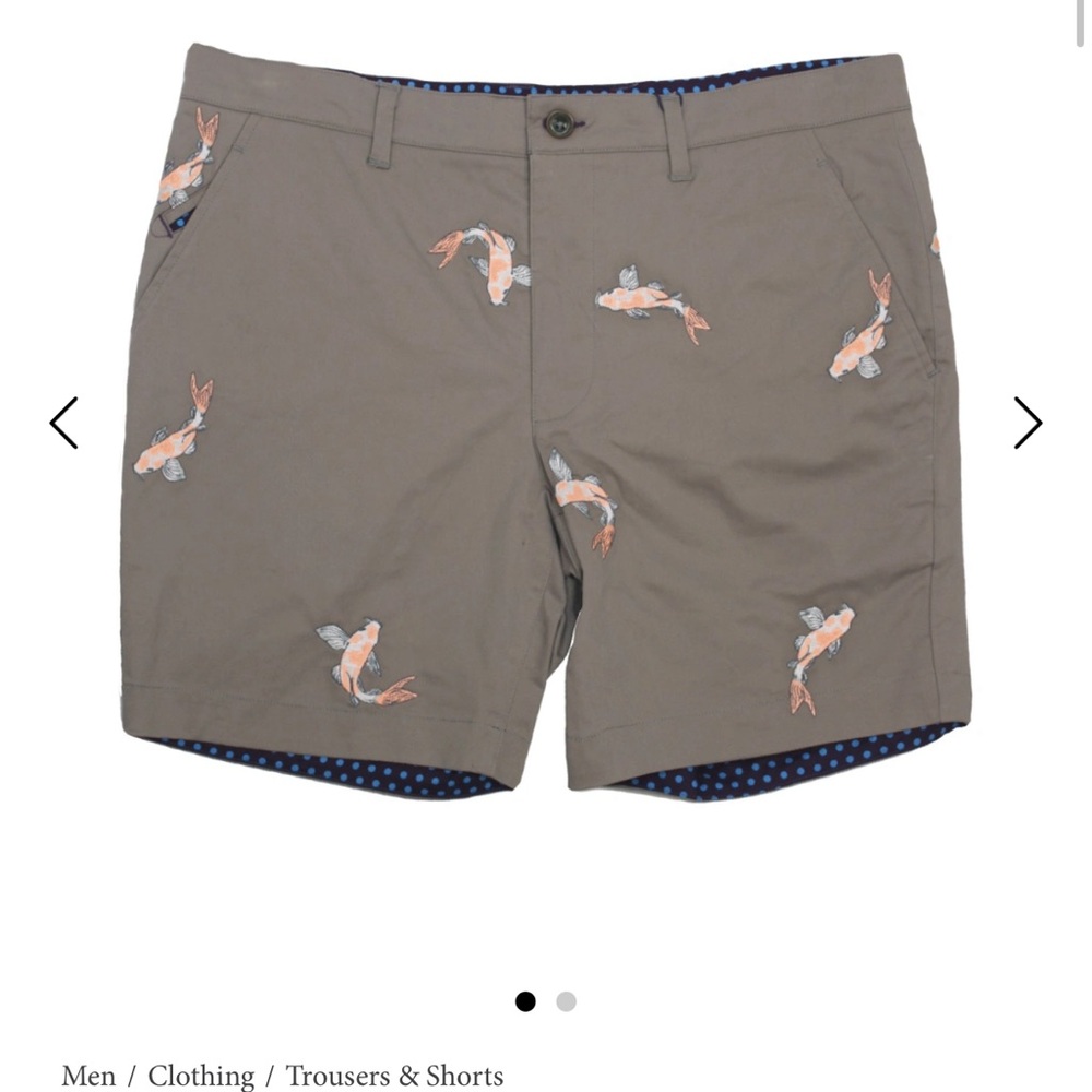 Lords of Harlech Edward Koi Shorts - men’s 34 - NWOT - color: elephant
